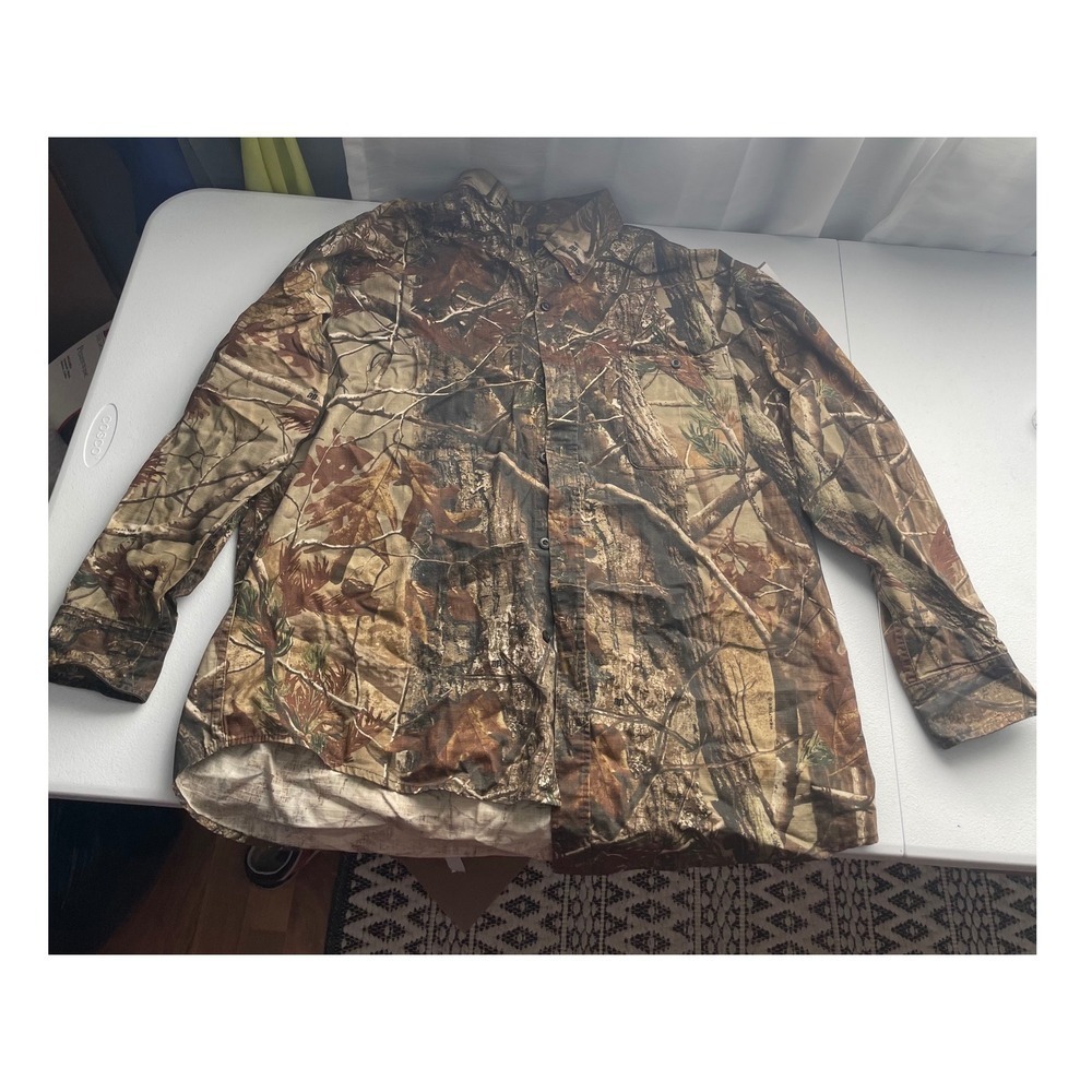 RedHead Camo Button Up Shirt‎ Hunting Outdoorsman Casual XL